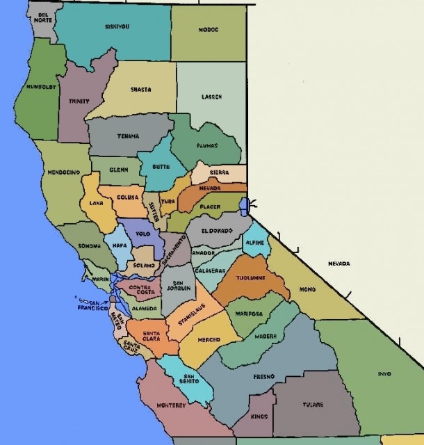 NorCal Counties Marketing Territories Map